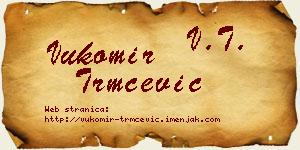 Vukomir Trmčević vizit kartica